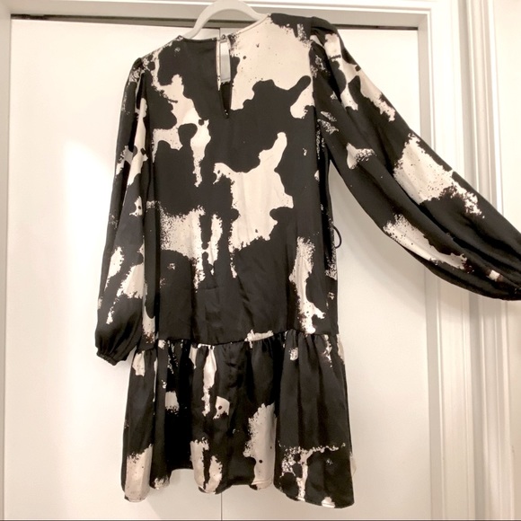 Alexis Black + White (Off-White) Long Sleeve Dress, M - Picture 6 of 16